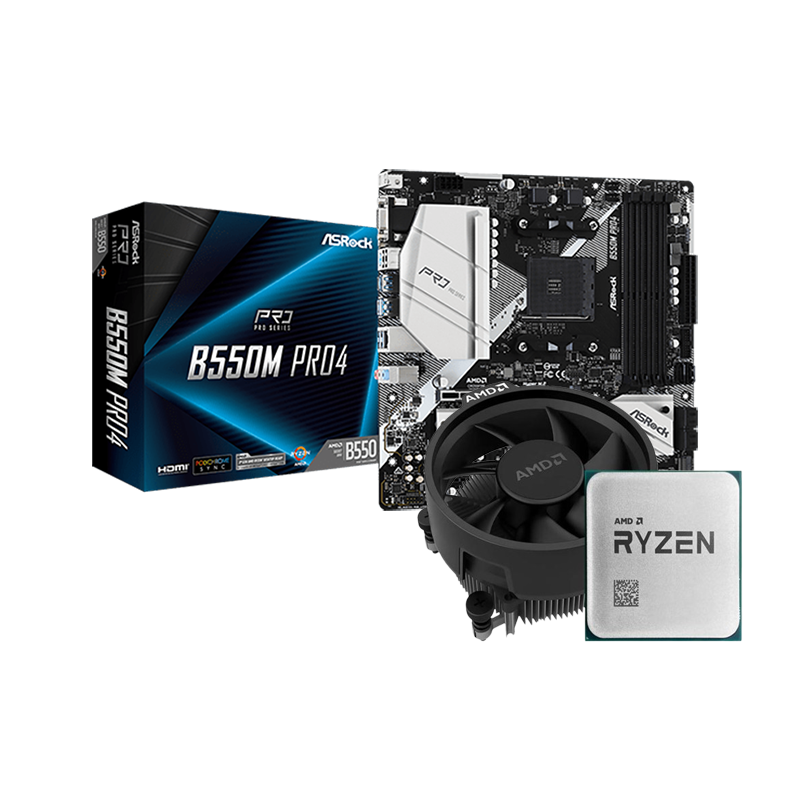 Ryzen 5 5600+B550M PRO4+DDR4-3200 8GB×2 ASRock > B550M Pro4