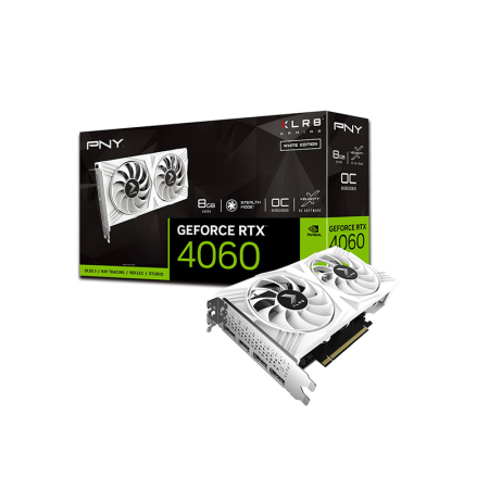 PNY GeForce RTX™ 4060 8GB XLR8 GAMING WHITE EDITION Dual Fan